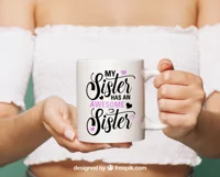 My Sister Has An Awesome Sister SVG | Funny Sister Cut File Product Image 3