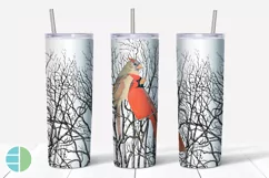 Cardinal Tumbler Sublimation Designs PNG Product Image 1