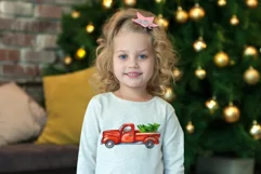 Red Truck Christmas. Truck Christmas Tree. Christmas Card Product Image 2