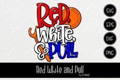 Red, White, &amp; Pull Shirt | Skeet Shooting SVG Product Image 1