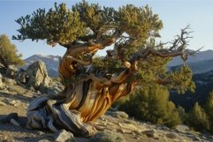 Ancient bristlecone pine at sunset Product Image 1