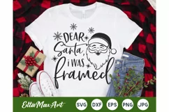 Dear Santa i was framed SVG, Christmas Svg, Christmas Product Image 1