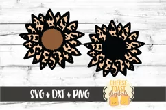 Leopard Print Sunflower - Flowers SVG PNG DXF Cut File Product Image 3