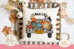 pumpkin truck animal print sublimation PNG file Product Image 2