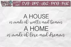 A House Is Made of Walls and Beams SVG File, Home Cut File Product Image 2