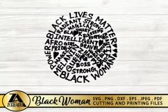 Black Girl SVG PNG EPS DXF MELANIN SVG Hand Drawn Afro SVG Product Image 5