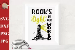 Books Light Up our World svg, reading svg dxf library sign Product Image 1