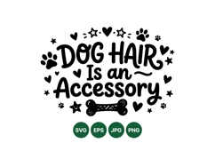 Hand Lettered Dog Hair Accessory Svg Design Product Image 1