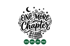 Hand Lettered One More Chapter SVG Clipart Product Image 1