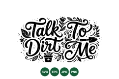 Hand Lettered Gardening Quote SVG Design Product Image 1