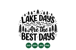 Lake Days Summer Outdoor Adventure SVG Design Product Image 1