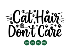 Funny Cat Hair SVG Design For Pet Lovers Product Image 1