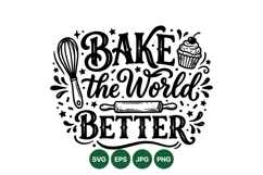 Hand Drawn Baking Quote Clipart Illustration Product Image 1