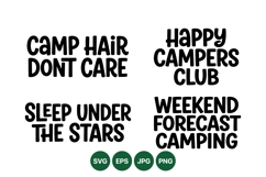 Funny Camping Quotes SVG Cuttable Design Files Product Image 1