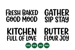 Cozy Kitchen Word Art SVG Cut File Designs Product Image 1