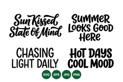 Hand Lettered Summer Quote Vector Clipart Designs Product Image 1