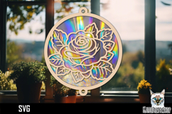 Suncatcher Car Charm SVG, Hanging Ornament SVG Product Image 1