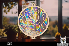 Suncatcher Car Charm SVG, Hanging Ornament SVG Product Image 1