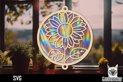 Suncatcher Car Charm SVG, Hanging Ornament SVG Product Image 1