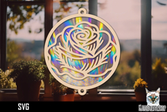 Suncatcher Car Charm SVG, Hanging Ornament SVG Product Image 1