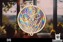 Suncatcher Car Charm SVG, Hanging Ornament SVG Product Image 1