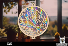 Suncatcher Car Charm SVG, Hanging Ornament SVG Product Image 1