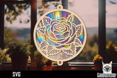 Suncatcher Car Charm SVG, Hanging Ornament SVG Product Image 1