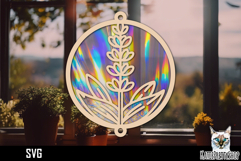 Suncatcher Car Charm SVG, Hanging Ornament SVG Product Image 1