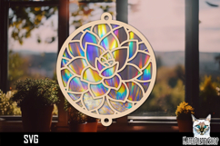 Suncatcher Car Charm SVG, Hanging Ornament SVG Product Image 1