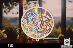 Suncatcher Car Charm SVG, Hanging Ornament SVG Product Image 1