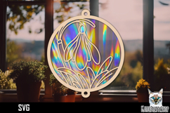 Suncatcher Car Charm SVG, Hanging Ornament SVG Product Image 1