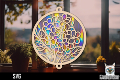 Suncatcher Car Charm SVG, Hanging Ornament SVG Product Image 1