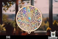 Suncatcher Car Charm SVG, Hanging Ornament SVG Product Image 1
