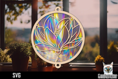 Suncatcher Car Charm SVG, Hanging Ornament SVG Product Image 1