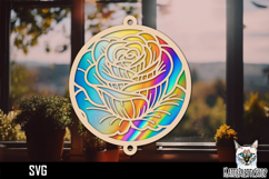 Suncatcher Car Charm SVG, Hanging Ornament SVG Product Image 1