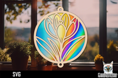 Suncatcher Car Charm SVG, Hanging Ornament SVG Product Image 1