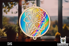 Suncatcher Car Charm SVG, Hanging Ornament SVG Product Image 1