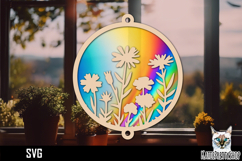 Suncatcher Car Charm SVG, Hanging Ornament SVG Product Image 1