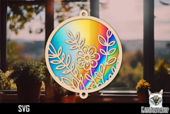 Suncatcher Car Charm SVG, Hanging Ornament SVG Product Image 1