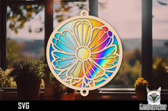 Suncatcher Car Charm SVG, Hanging Ornament SVG Product Image 1