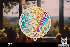 Suncatcher Car Charm SVG, Hanging Ornament SVG Product Image 1