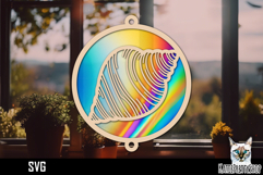 Seashell Suncatcher Car Charm SVG, Hanging Ornament SVG Product Image 1