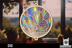 Suncatcher Car Charm SVG, Hanging Ornament SVG Product Image 1