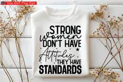Strong Woman SVG Girl Power, Motivational Tshirt Product Image 3