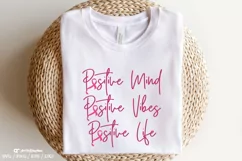 Positive Mind Svg, Breast Cancer Awareness Svg, Quote Svg Product Image 2