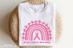 Rainbow Breast Cancer Awareness Svg, Pink Rainbow Svg Product Image 2