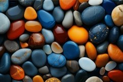 Distinguishable Stones orange blue background. Generate Ai Product Image 1