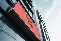 Sign Board Mockup on Building Wall Product Image 1