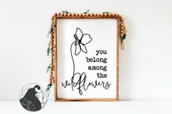 Farmhouse Sign SVG, Boho SVG, Flowers SVG Product Image 1