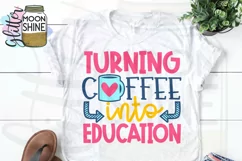 Turning Coffee Into Education SVG DXG PNG EPS Cutting Files Product Image 3